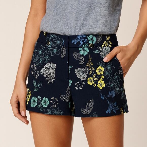 LOFT Floral Print 4" Short NWT - Picture 1 of 8